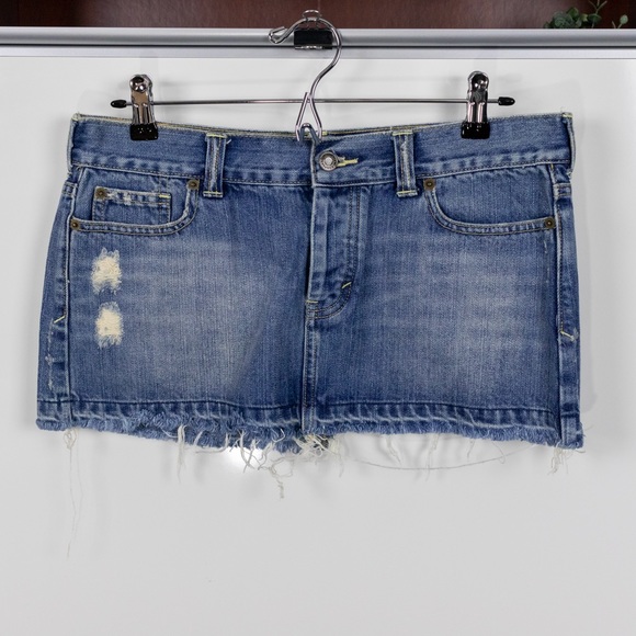 Sequin pocket Hollister Distressed Hem Micro Mini Skirt - Picture 1 of 8